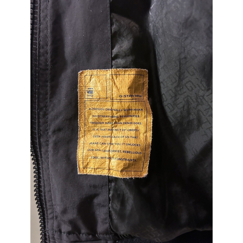G-Star Raw Men's Dark Black Meson Full Zip Track Jacket Cafe Racer Members Only - Picture 10 of 13